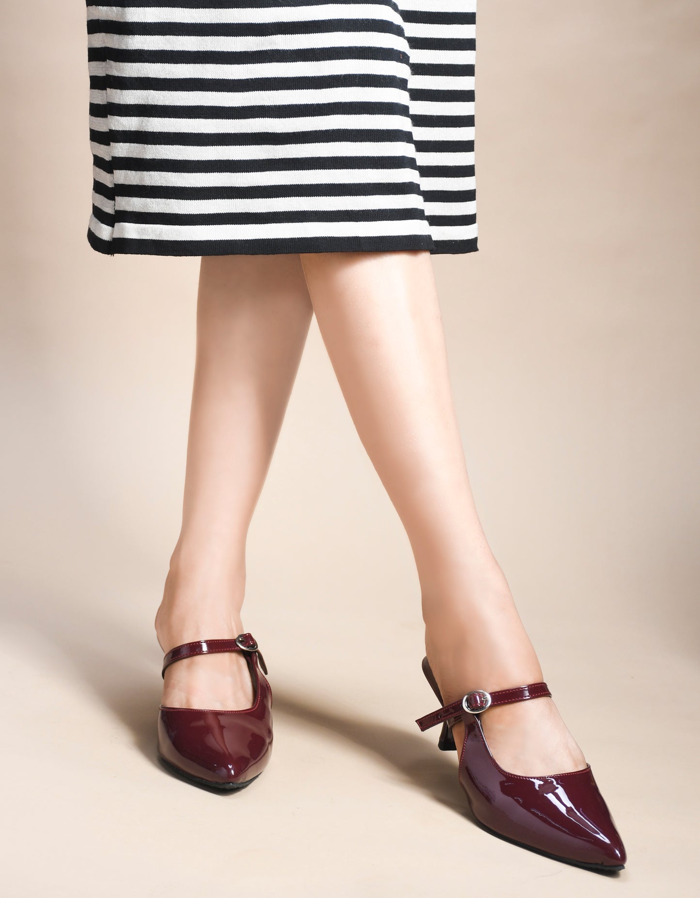 MiraMist High-Quality Patent Stiletto Heels – Pointed-Toe Slip-Ons for Women