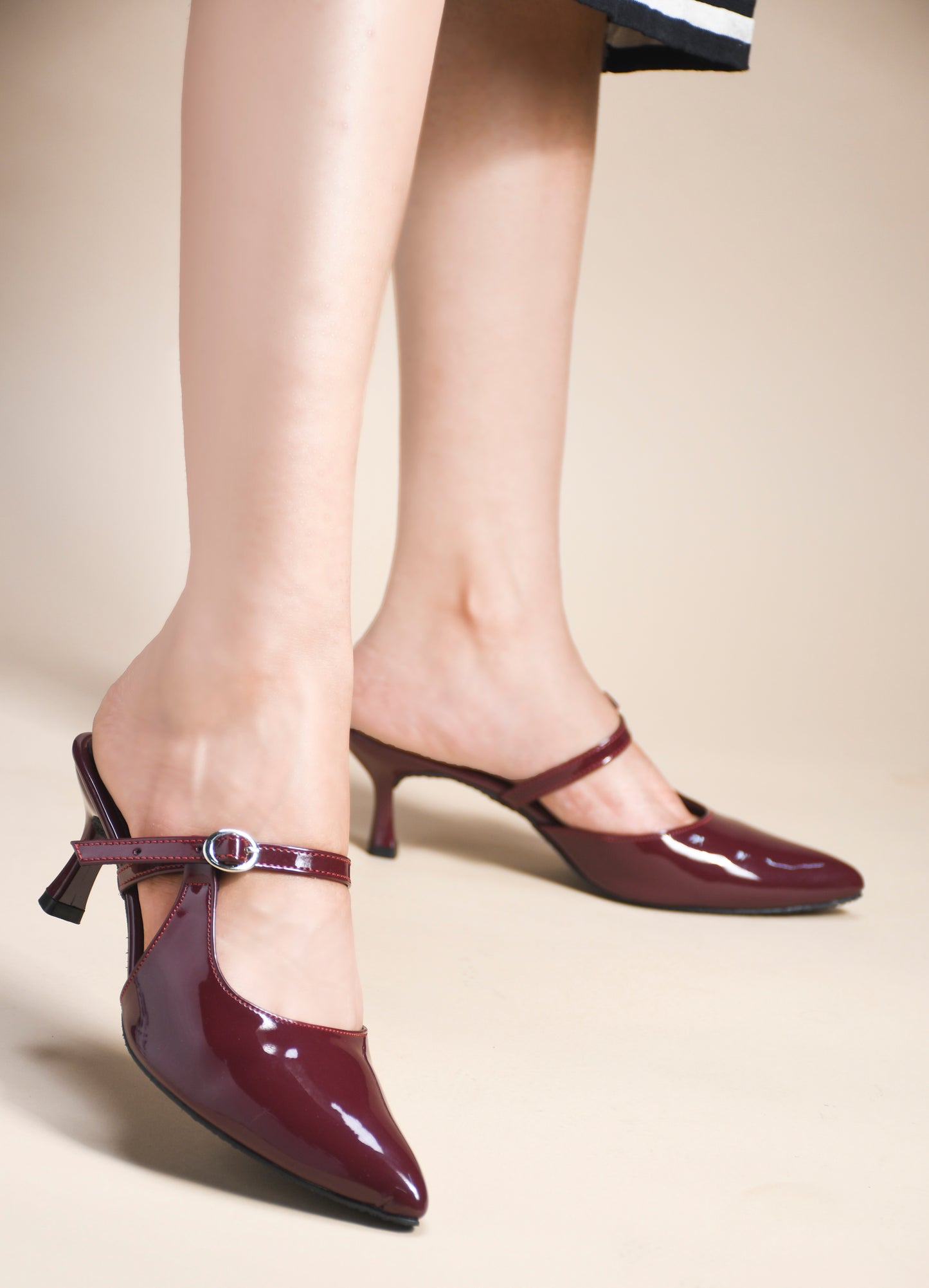 MiraMist High-Quality Patent Stiletto Heels – Pointed-Toe Slip-Ons for Women