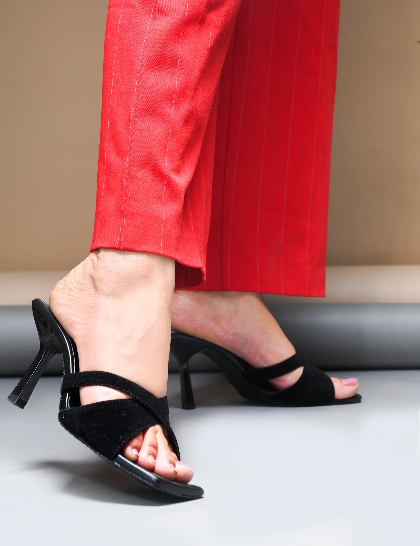 MiraMist Black High Heel Sandals for Women & Girl – Stylish Stilettos for Party & Casual Wear | Pencil Heel | Platform Heel