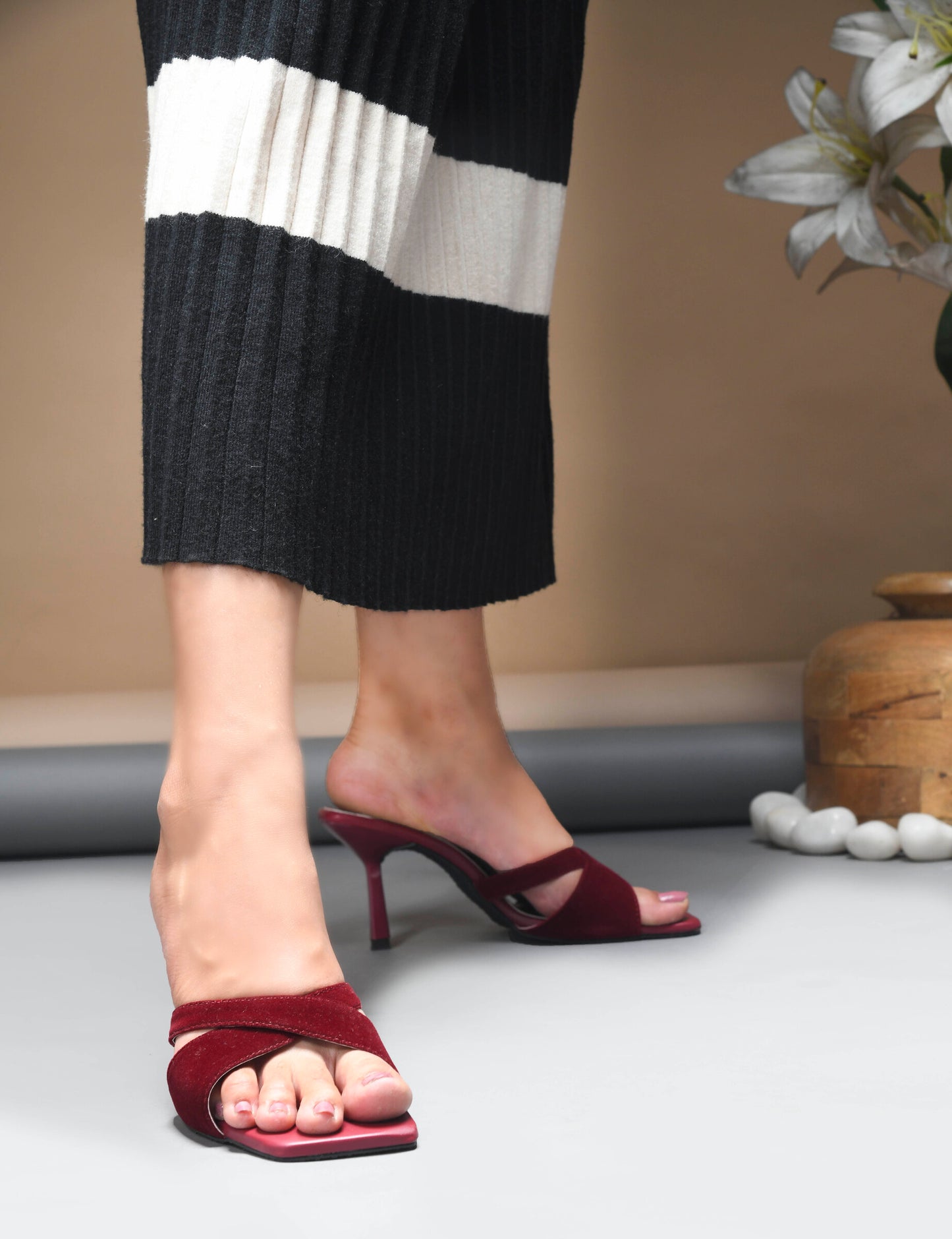 MiraMist Black High Heel Sandals for Women & Girl – Stylish Stilettos for Party & Casual Wear | Pencil Heel | Platform Heel