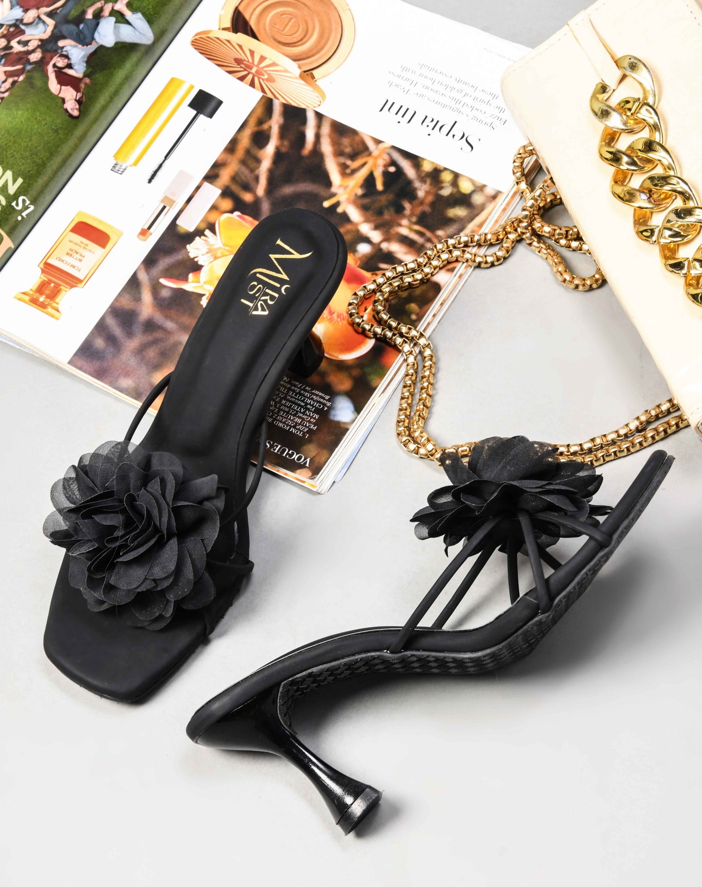 MiraMist Blossom Grace Slip-On Kitten Heels