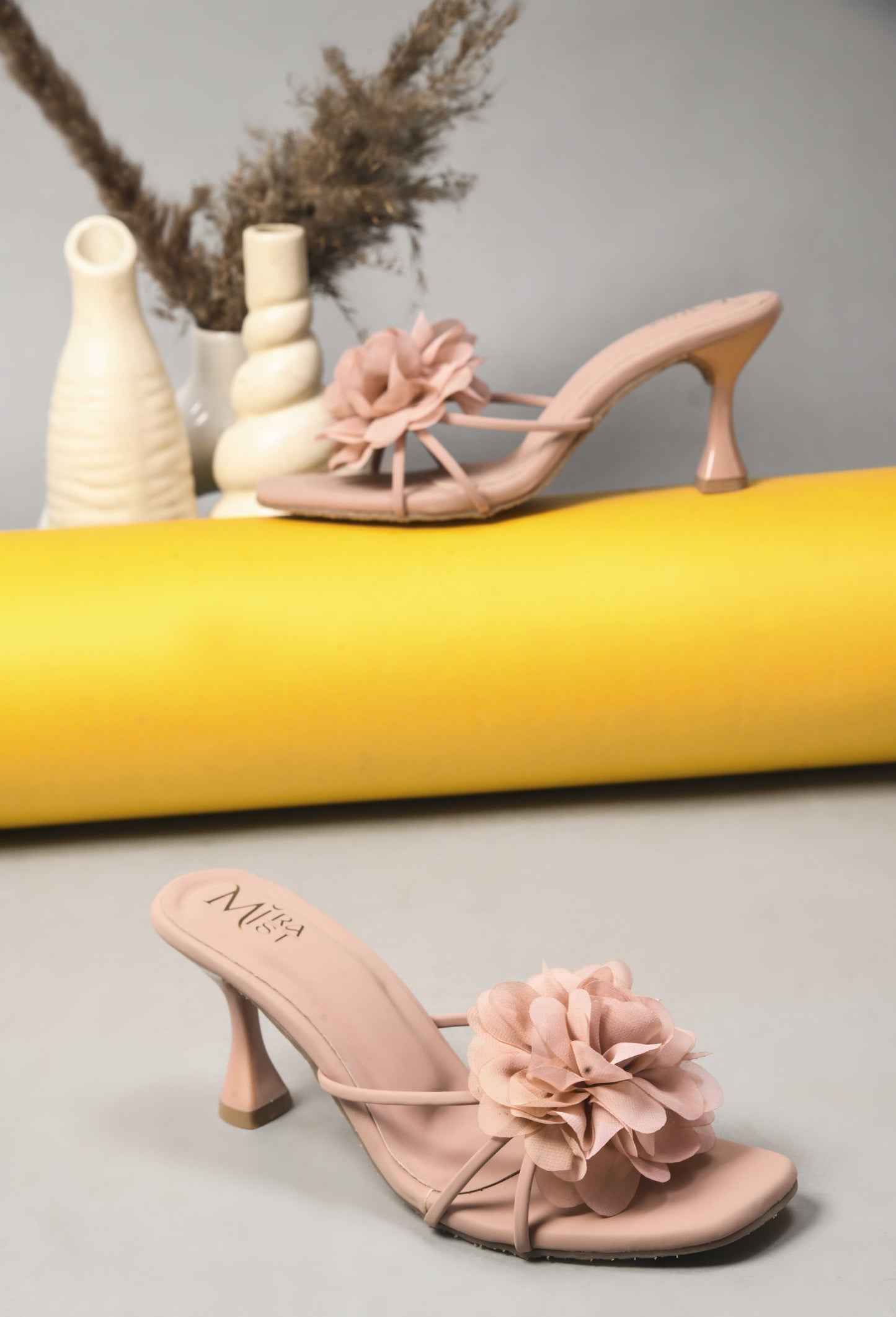 MiraMist Blossom Grace Slip-On Kitten Heels