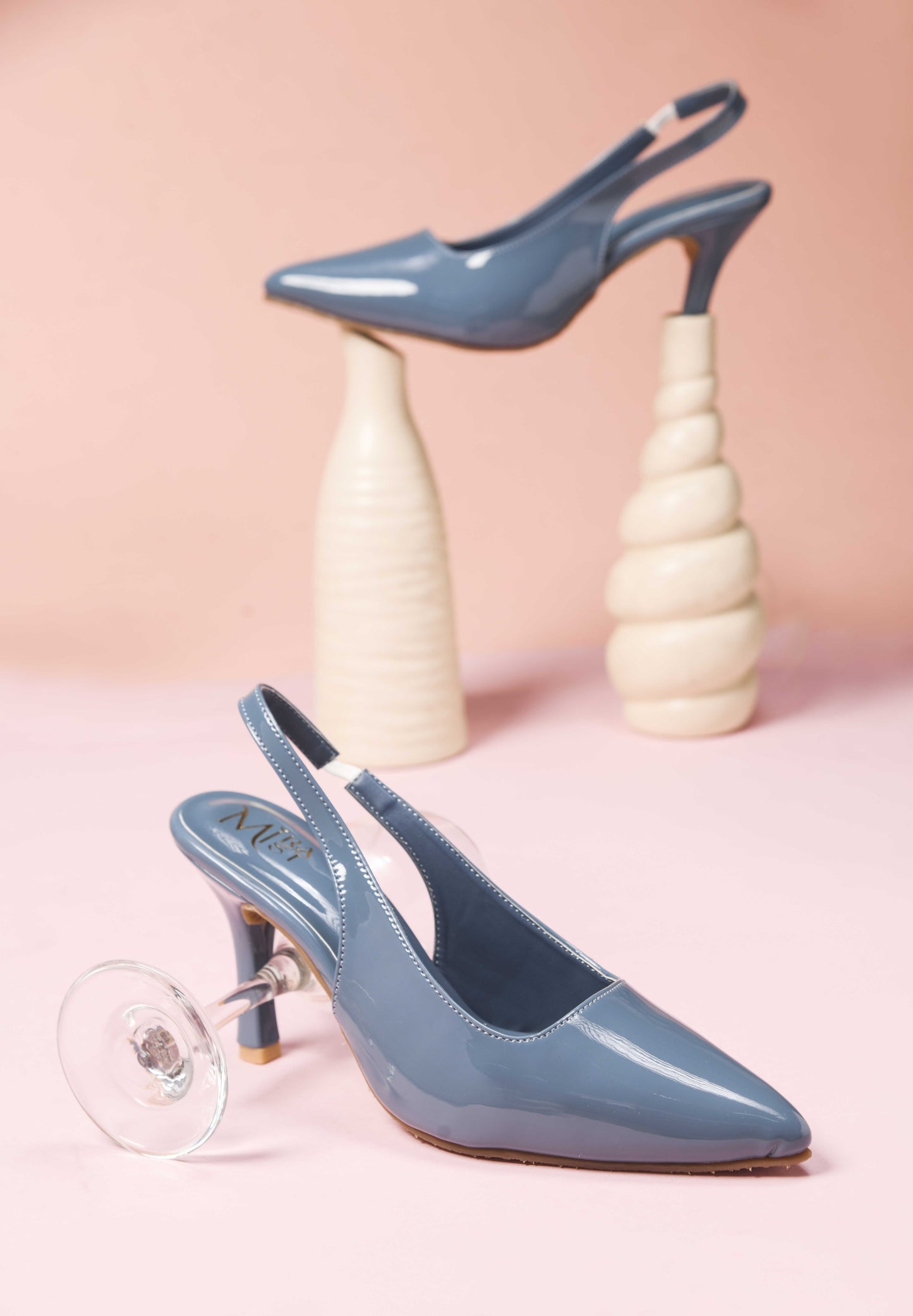 MiraMist Majesty Stiletto Slingback Heels