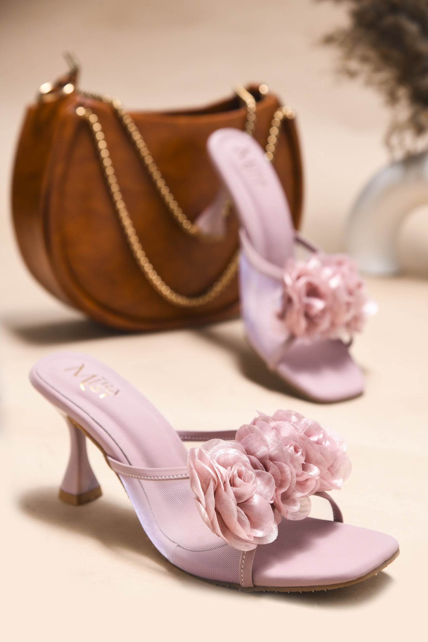 MiraMist Lavish Kitten Heel with Flowers
