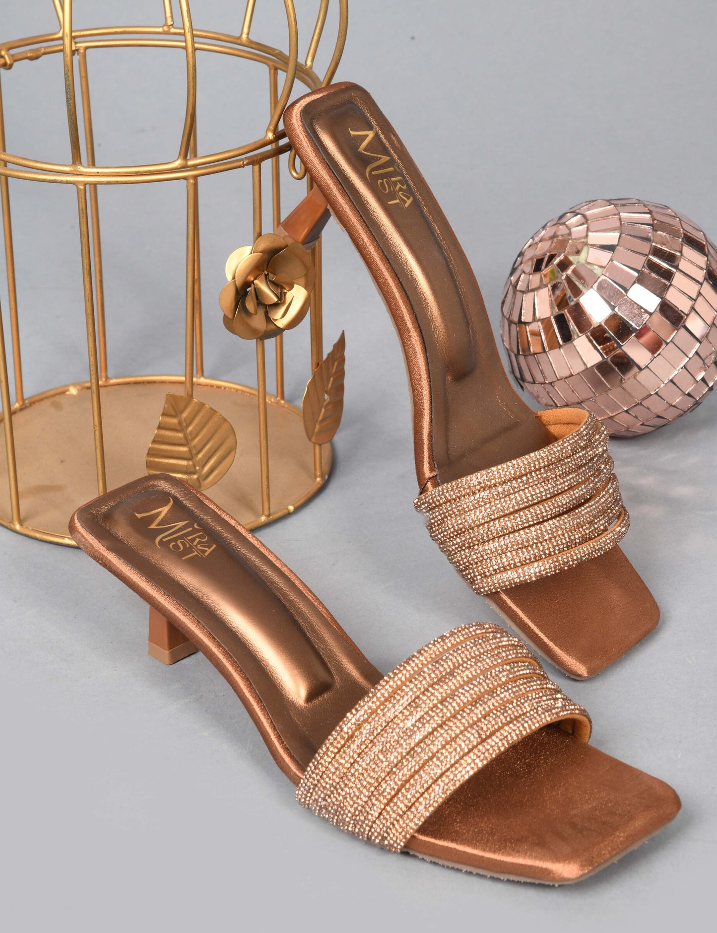 MiraMist Comfortable Pencil Heel Sandals for Women – Stylish Party Wear Heels with Embellished Strap | Trendy & Elegant Footwear
