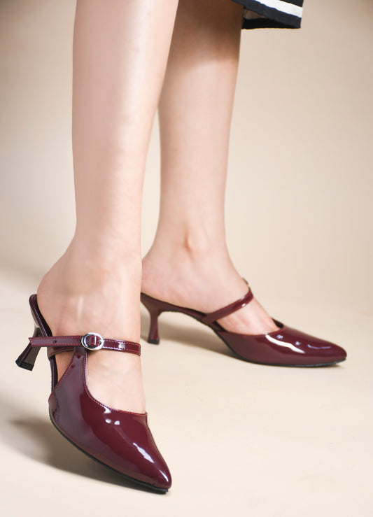 MiraMist High-Quality Patent Stiletto Heels – Pointed-Toe Slip-Ons for Women