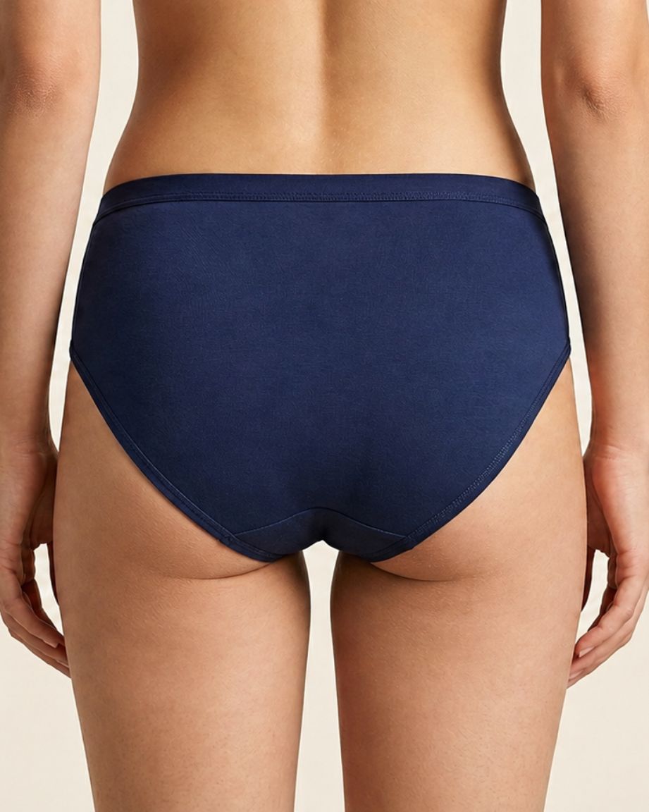 MiraMist Women's 100% Pure Cotton Panty Pack of 6 | Soft Breathable Mid-Rise Briefs | Multicolor